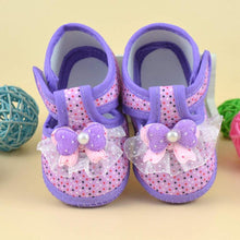 Load image into Gallery viewer, Baby girl shoes summer princess first walker Bowknot Boots Soft Crib Shoes Cloth china cute casual sneakers 0-10M high quality